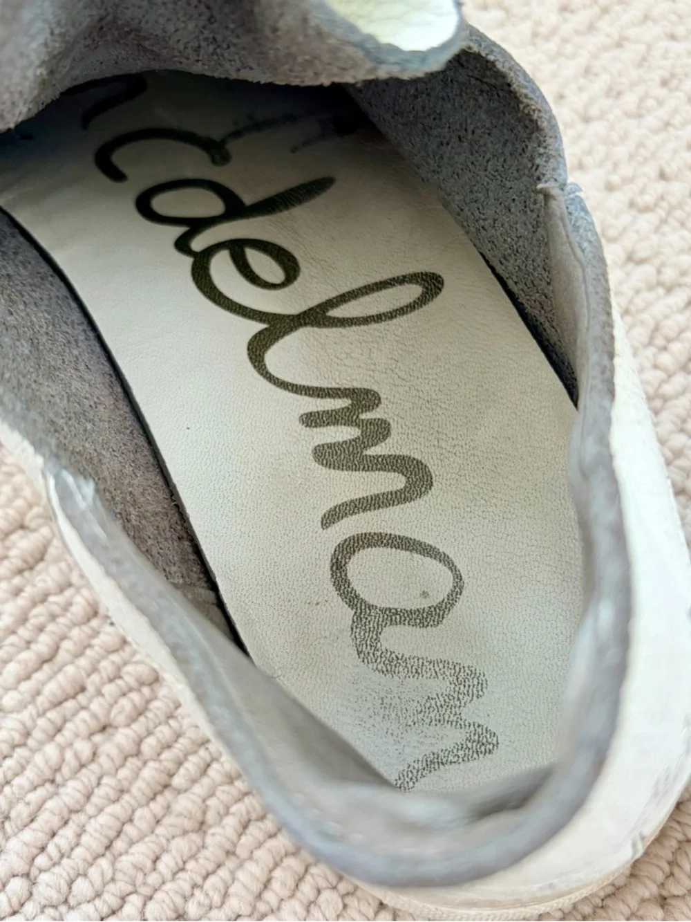 Sam Edelman White Leather Lace-Up Sneakers Size 11
